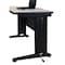 Fusion Fusion Single Pedestal Desks, 24 D X 29 H, 60 W X Wood, Metal MSP6024PL - alternate 3